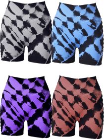 4 Pack High-Waisted Yoga Shorts For Women, Fitness Leggings, Moisture-Wicking, Breathable And Stretchy (Color: 4PACK, size: L)