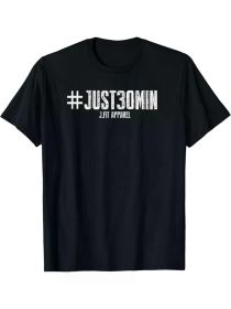 It Only Takes 30 Minutes a Day to Start Exercising! All-Round Fitness T-Shirt, Comfortable And Casual Short Sleeves, Daily Wear (Color: Black, size: XL)