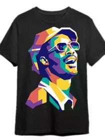 Men's Vibrant Musician Graphic T-Shirt - 100% Cotton, Soft & Moisture-Wicking (Color: Black, size: XXXL)