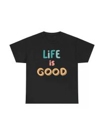 Men's Inspirational Cotton T-Shirt - Bright and colorful print, casual and comfortable fit, suitable for casual wear (Color: Black, size: M)