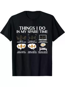 Men's Arrow Hunting Pattern T-Shirt - "Things I Do in My Free Time" Design, 100% Cotton, Casual Outdoor T-Shirt for Fitness, Hiking & Casual Wear (Color: Black, size: XXL)