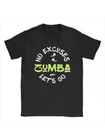 Vintage Happy Z-Zumbas Dance Fitness T-Shirts Men O Neck Cotton T Shirt Healthy Sports Short Sleeve Tees Gift (Color: Black, size: L)